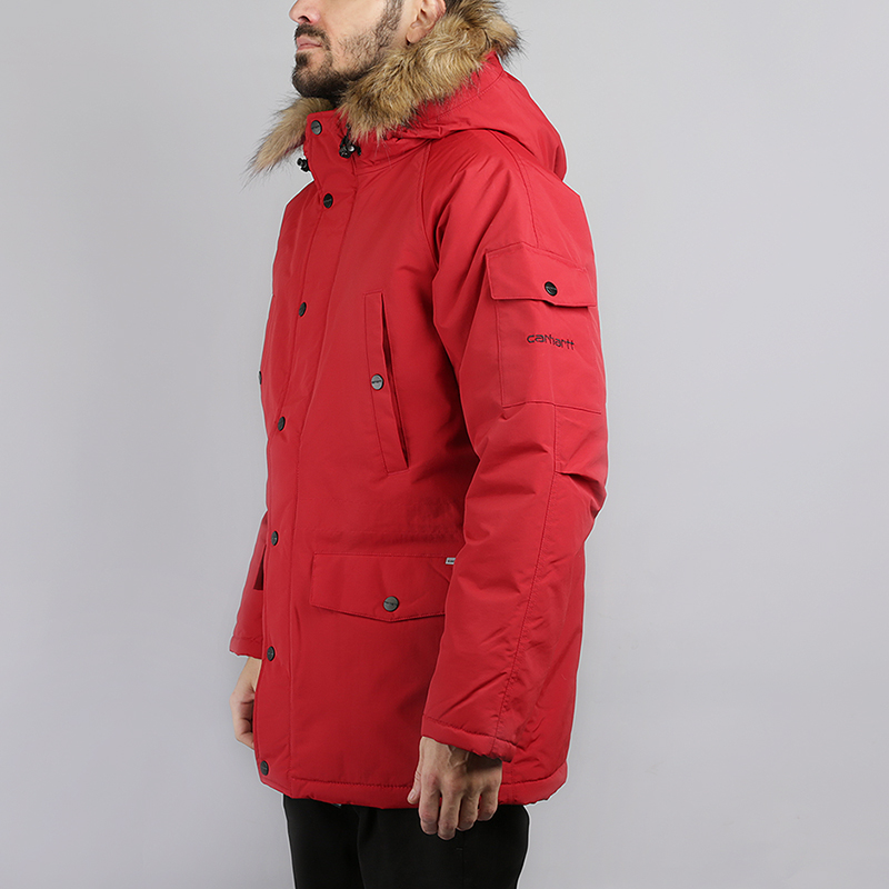 мужская красная куртка Carhartt WIP Anchorage Parka I021866-red/black - цена, описание, фото 2